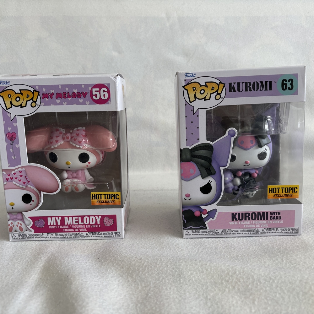 Funko My Melody and Kuromi Figures - Pink and Purple